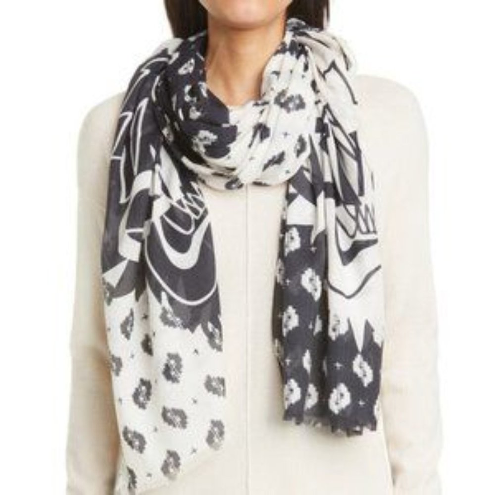 Kenzo Tiger Chest Ikat Cotton & Modal Scarf NWT